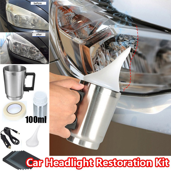Car Headlight Lens Restoration Kit Headlight Cleaner Polishing Lens Cleaner  Headlamp Cleaning Tool for Car Vehicle Motorcycle Truck